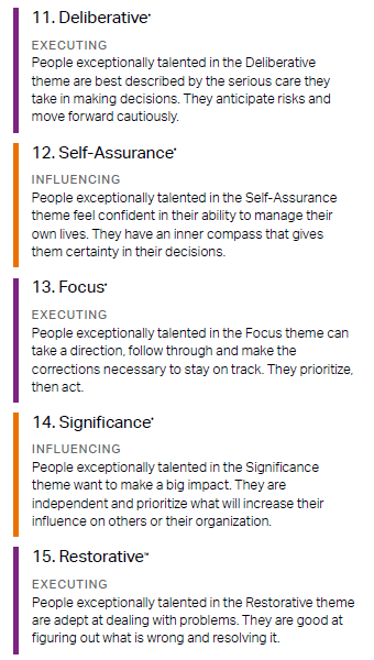 An image from Andy's Strengths report